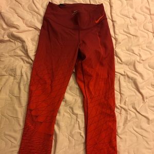 Nike Red Athletic Leggings